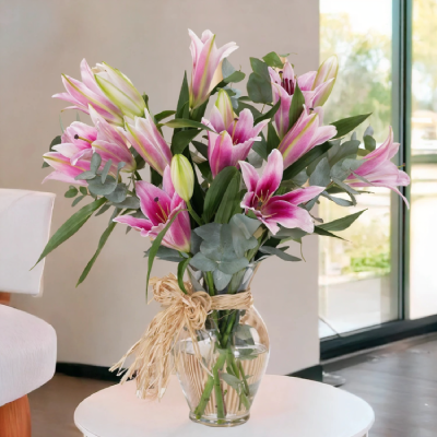 Pink Lilies Elegance