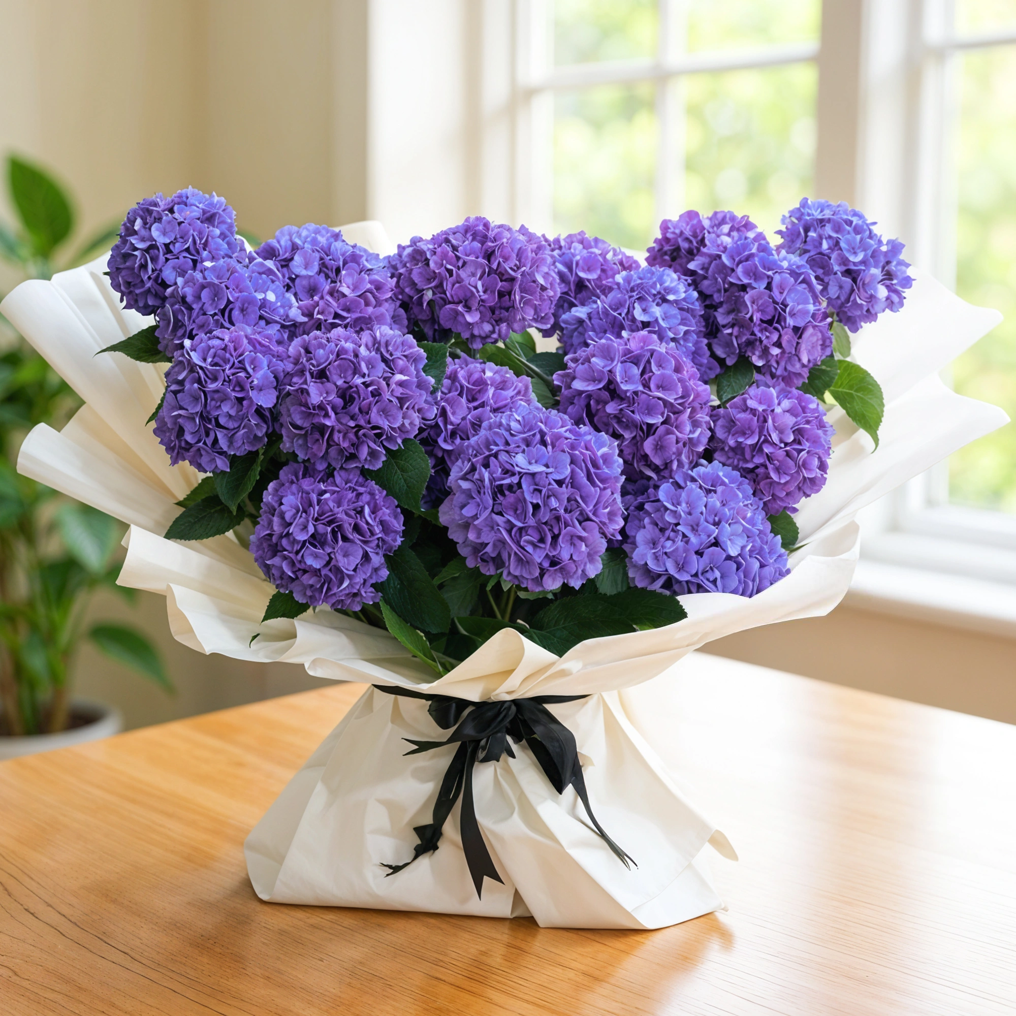 Luxurious Purple Hydrangeas